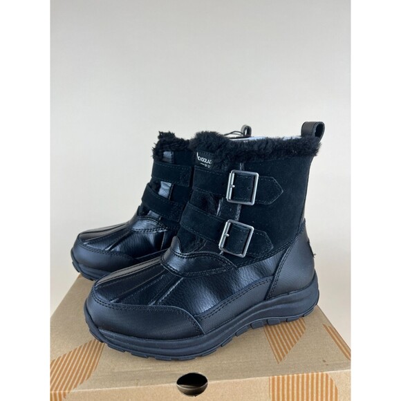 Koolaburra by UGG Imree Moto Boots Black Womens 5 Waterproof Insulated Shoes NWB - Picture 2 of 12